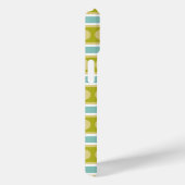 Funky Avocado Green Aqua White Wavy Lines MCM Case-Mate iPhone Case (Achterkant / Rechts)