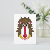 Funky Baboon Briefkaart (Staand voorkant)