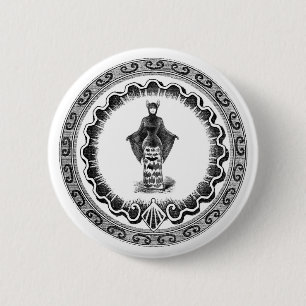 Funky  Bat Woman Ronde Button 5,7 Cm
