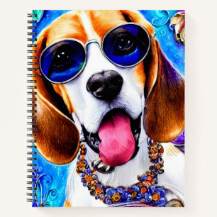 Funky Beagle Dog Notitieboek