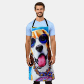 Funky Beagle Dog Schort (Gedragen)