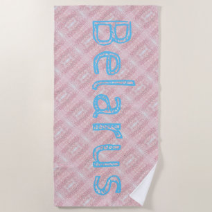 Funky Belarus Folk Cross-titched Beach Towel Strandlaken