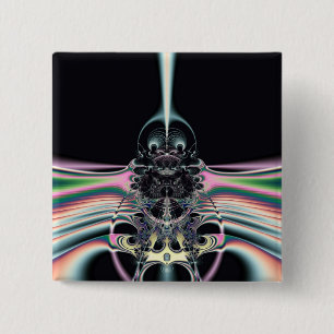 Funky Bird Vierkante Button 5,1 Cm