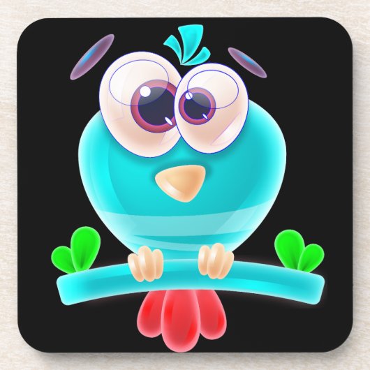 Funky Birdie Chill Coaster Bier Onderzetter (Voorkant)