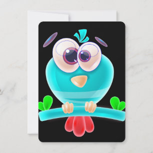 Funky Birdie Feest Uitnodigingskaart Kaart