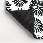 Funky Black and Floral white Muismat (Hoek)