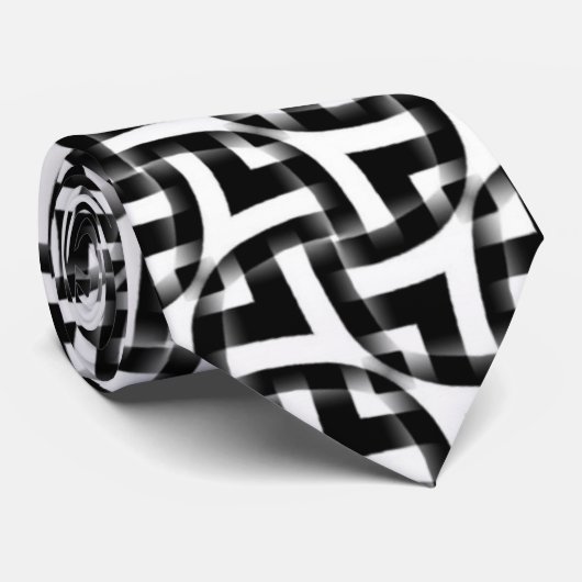 Funky Black & White cravate de mode (Roulé)