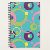 Funky Blauwe Cirkels Planner (Voorkant)