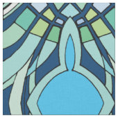 Funky Blauwe Patroon Stof (Close Up)