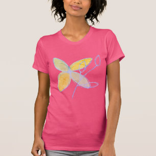 Funky Bloem Abstracte Kunst om te Dragen T-shirt