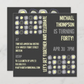 Funky Blokken Volwassenpartij Uitnodiging (Voorkant / Achterkant)