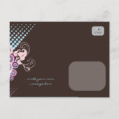 Funky Bloom Hair *03 Party Invitation Briefkaart (Achterkant)