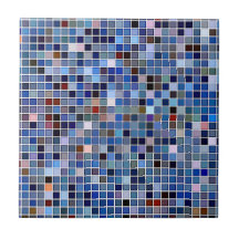 Funky Blue 'Bathroom Tiles'-patroon