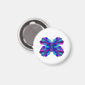 Funky Blue Butterfly Magnet Magneet (Voorkant / Achterkant)