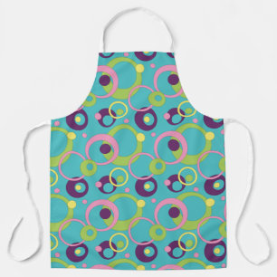 Funky Blue Circles All-Over Print Schort