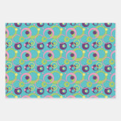 Funky Blue Circles Inpakpapier Set Vel (Voorkant 2)