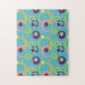 Funky Blue Circles Puzzel (Verticaal)