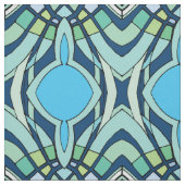 Funky Blue Pattern Stof (Swatch)