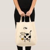 Funky Boerderij Cow Grocery Canvas tas (Voorkant (product))