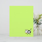 Funky Boerderij Koe gerecycleerd briefhoofd papier (Staand voorkant)