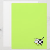 Funky Boerderij Koe gerecycleerd briefhoofd papier (Voorkant / Achterkant)