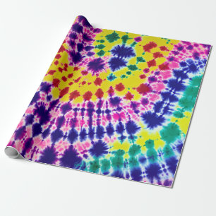 Funky Bohemian Batik Tie Dye Abstracte kunst Cadeaupapier