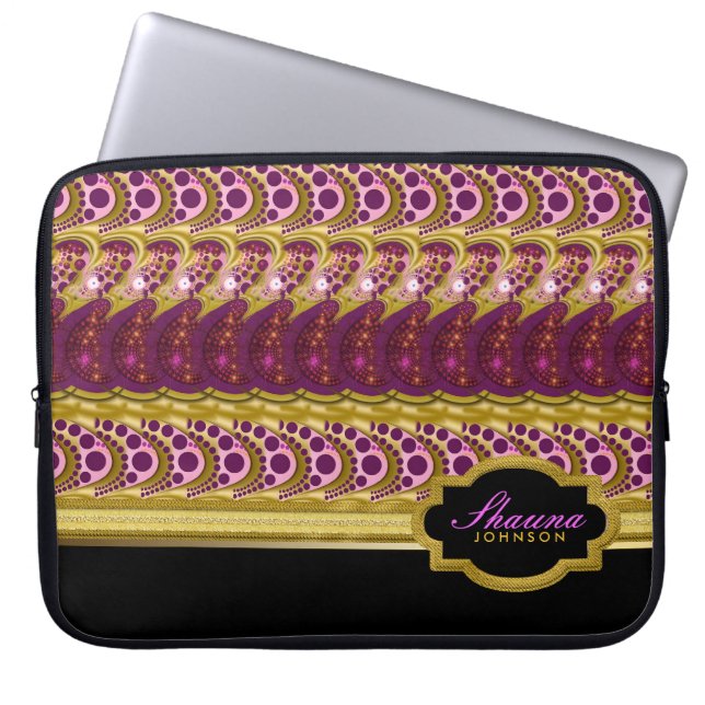 Funky Bohemian Pattern-Notitieboek laptop Sleeve (Voorkant)