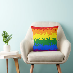 Funky Boho Abstract Gay Rainbow Mosaic Pride Flag Kussen