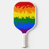 Funky Boho Abstract Gay Rainbow Mosaic Pride Flag Pickleball Paddle (Achterkant)