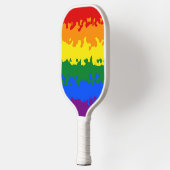 Funky Boho Abstract Gay Rainbow Mosaic Pride Flag Pickleball Paddle (Links)