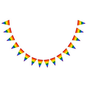 Funky Boho Abstract Gay Rainbow Mosaic Pride Flag Vlaggetjes