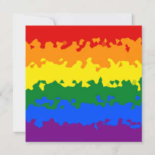 Funky Boho Abstract Gay Regenboog Mozaïek Pride Vl Feestdagenkaart