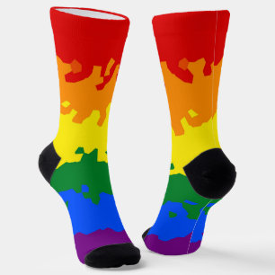 Funky Boho Abstract Gay Regenboog Mozaïek Pride Vl Sokken
