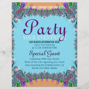 Funky Boho Circus Pret-gemaakte flyers