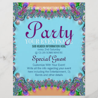 Funky Boho Circus Pret-gemaakte flyers