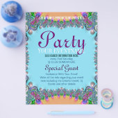 Funky Boho Circus Pret-gemaakte flyers (Enkel)