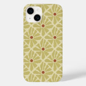 Funky Boho Hand getrokken bloemen Mosterdgeel Case-Mate iPhone Case (Achterkant)