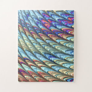 Funky Boho Kleurrijke Psychedelic Waves Abstracte Legpuzzel