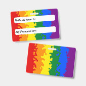 Funky Boho Rainbow Gay Pride Flag Badge (Voor- en achterkant)