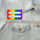 Funky Boho Rainbow Gay Pride Flag Naamplaatje (In situ)