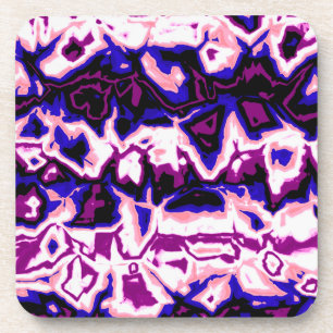 Funky Boho Retro Marmer Strepen Genderfluid Pride Bier Onderzetter