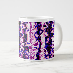 Funky Boho Retro Marmer Strepen Genderfluid Pride Extra Grote Beker