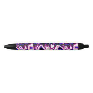 Funky Boho Retro Marmer Strepen Genderfluid Pride Zwarte Inkt Pen