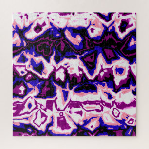 Funky Boho Retro Marmeren Strepen Genderfluid Prid Legpuzzel