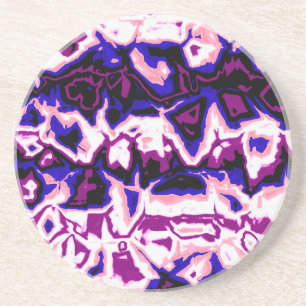 Funky Boho Retro Marmeren Strepen Genderfluid Prid Zandsteen Onderzetter