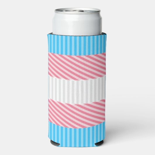 Funky Boho Streep Abstracte Transgender Pride Flag (Seltzer Achterkant)