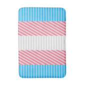 Funky Boho Streep Abstracte Transgender Pride Flag Badmat (Voorkant Verticaal)