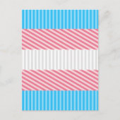 Funky Boho Streep Abstracte Transgender Pride Flag Briefkaart (Voorkant)