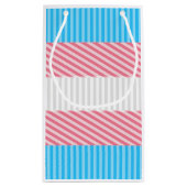 Funky Boho Streep Abstracte Transgender Pride Flag Klein Cadeauzakje (Achterkant)
