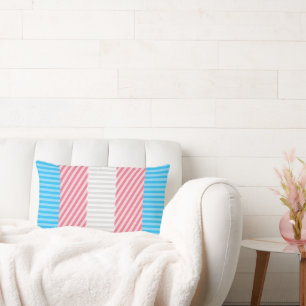 Funky Boho Streep Abstracte Transgender Pride Flag Kussen